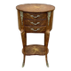3-drawer side table in rosewood and oak, 1970s Louis XV style work