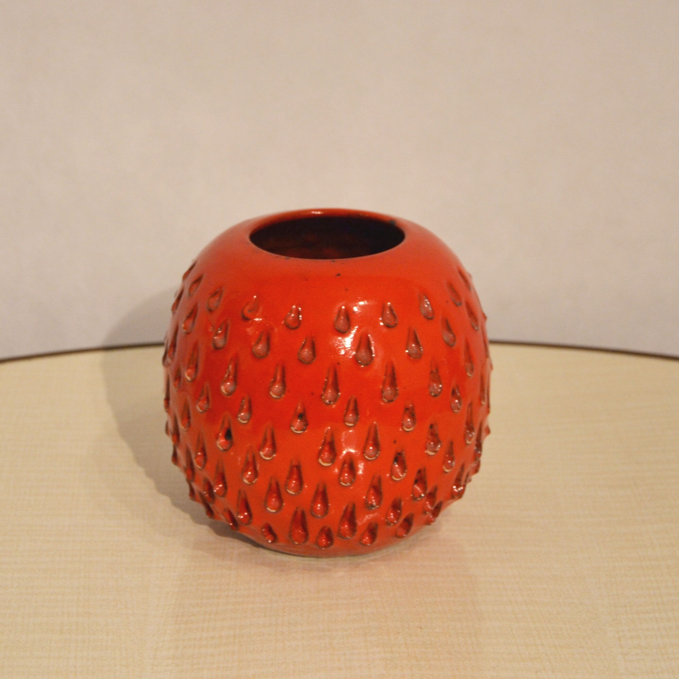 Red ball vase