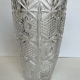 Carved crystal vase