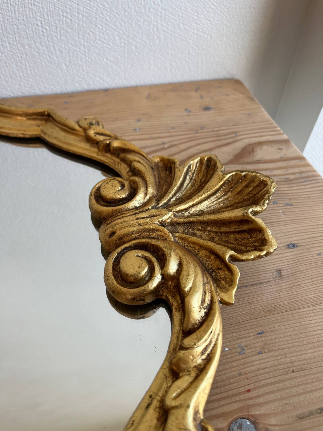 Vintage baroque style gilded mirror