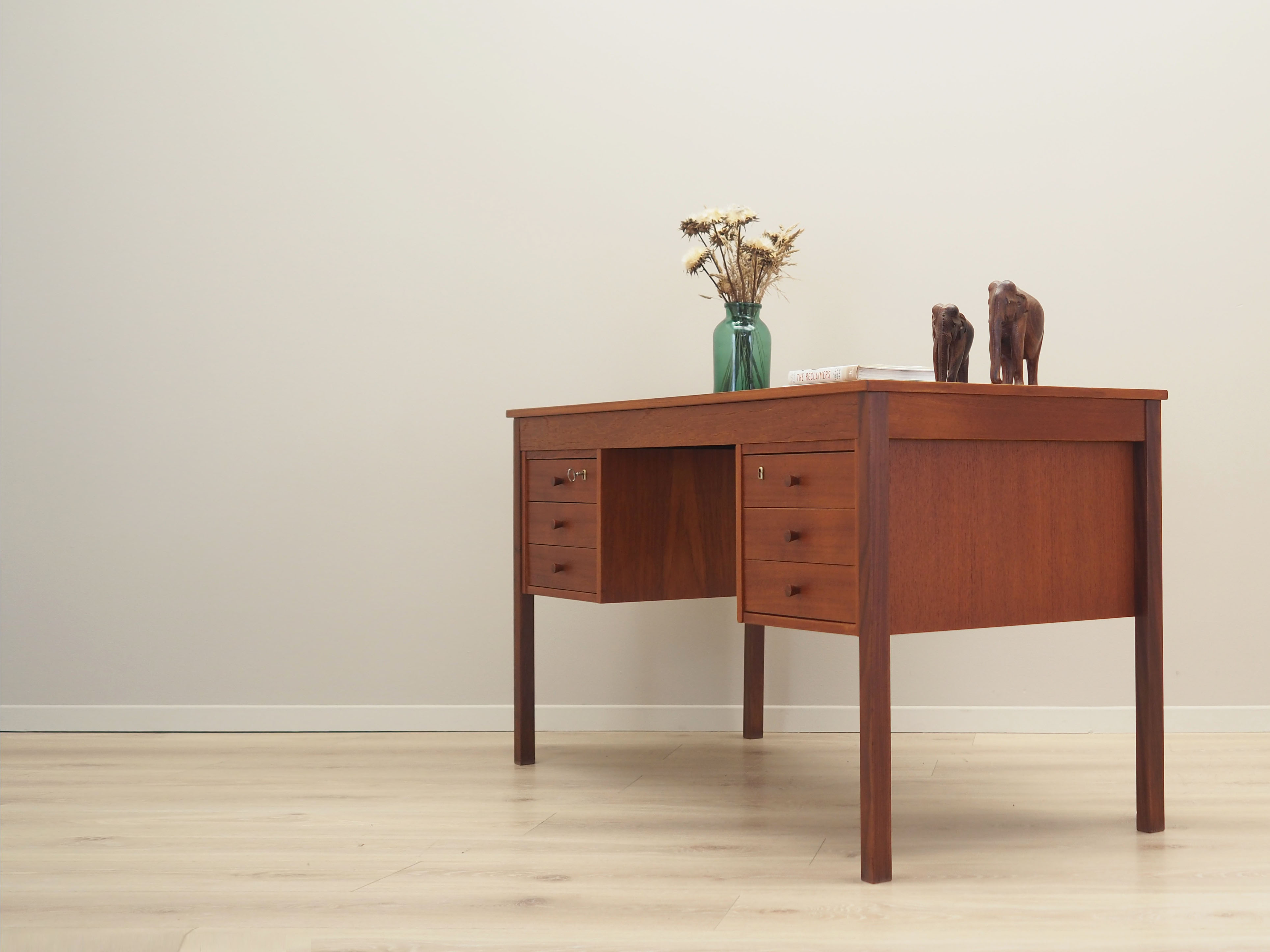 Teak desk, Danish design, 1970s, made in Denmark
