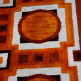 Vintage carpet in wool - 'fity shades of orange' - Germany - 1960's