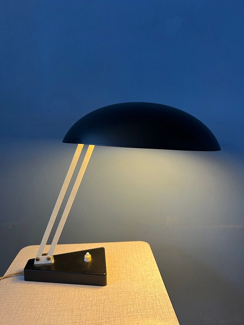 Black vintage flexible desk lamp by Hala