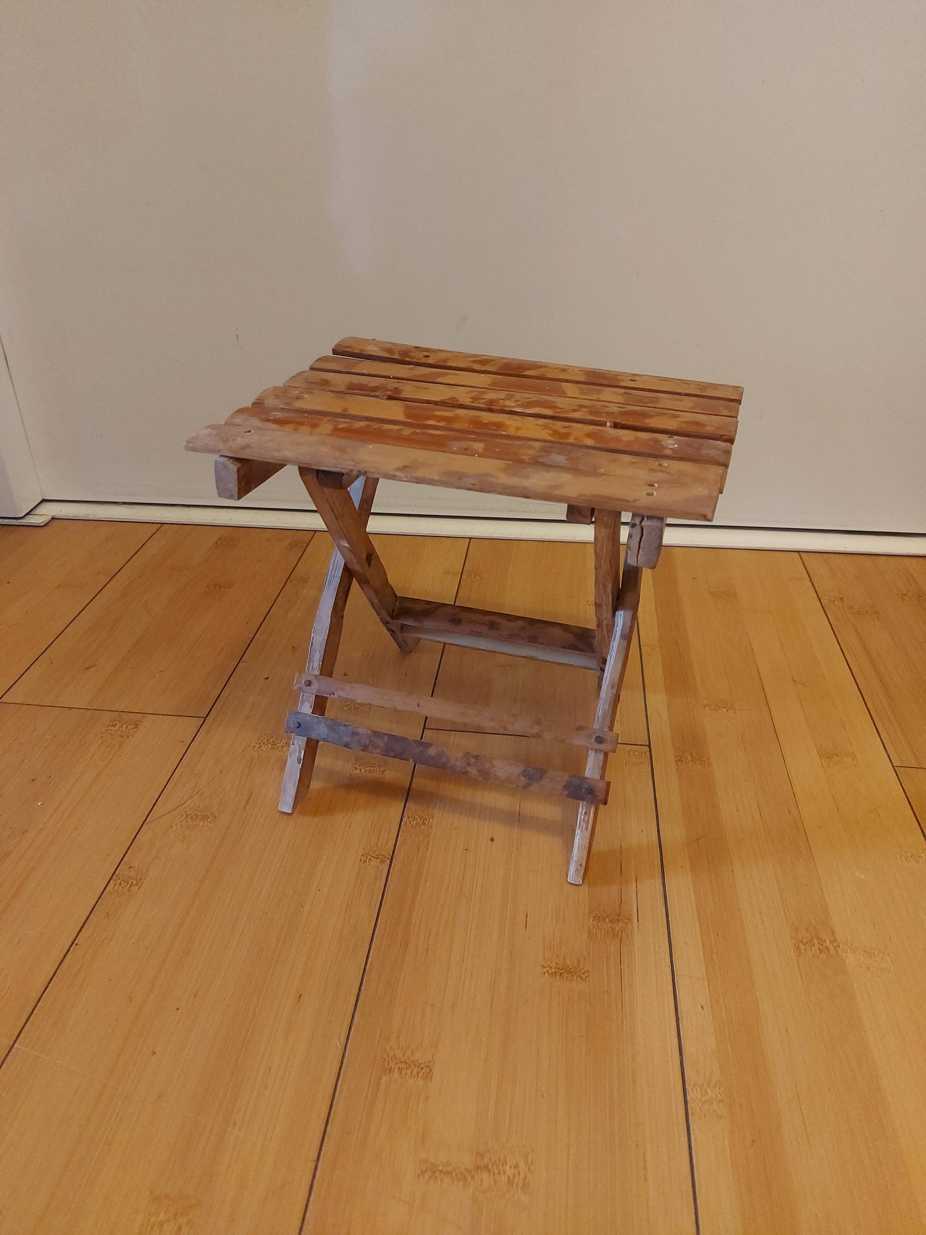 Vintage children's folding stool