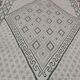 Traditional white and green carpet handmade in pure wool