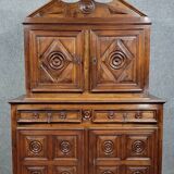Cabinet a 4 volets époque Louis XIII en noyer massif vers 1680