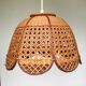 Cane and braided rattan hanging lamp