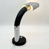 Targetti chrome and black lamp, 1970s. italy