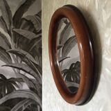 70s round mirror 53cm