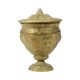 Old Brass Cup Goblet with Lid Mythical Figure 14cm