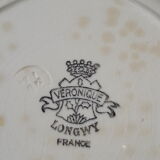 3 longwy model Longwy earthenware dessert plates 21 cm