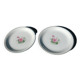 Set of two large porcelain serving dishes from the KG Luneville faience factory - Fabiola model