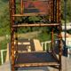 Natural Bamboo Magazine Racks, Stained, 19th Century Period