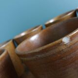7 tasses ou verres Digoin en grès