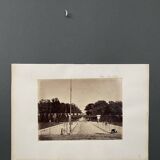 Photo Vienna Entrance to the Prater 19th century albumen laminated cardboard
