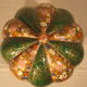 Round Pumpkin-Shaped Box in Painted Papier-Mâché