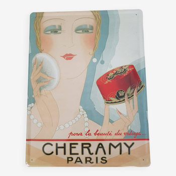 Cheramy Paris advertising metal plaque