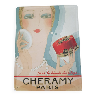 Cheramy Paris advertising metal plaque