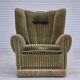 1960s, Danish highback relax armchair, original condition, green furniture velour.