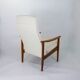 Scandinavian high back armchair from the 1960s adjustable headrest, restored