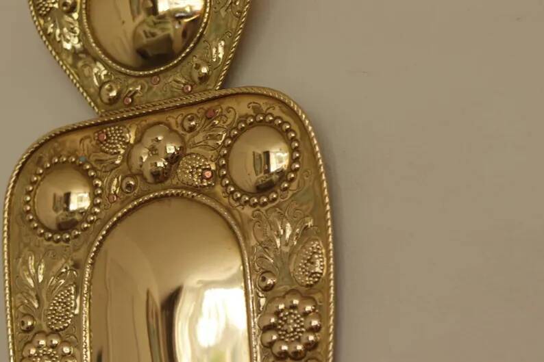 Baroque Style Mid-Century Brass Swedish Sconces