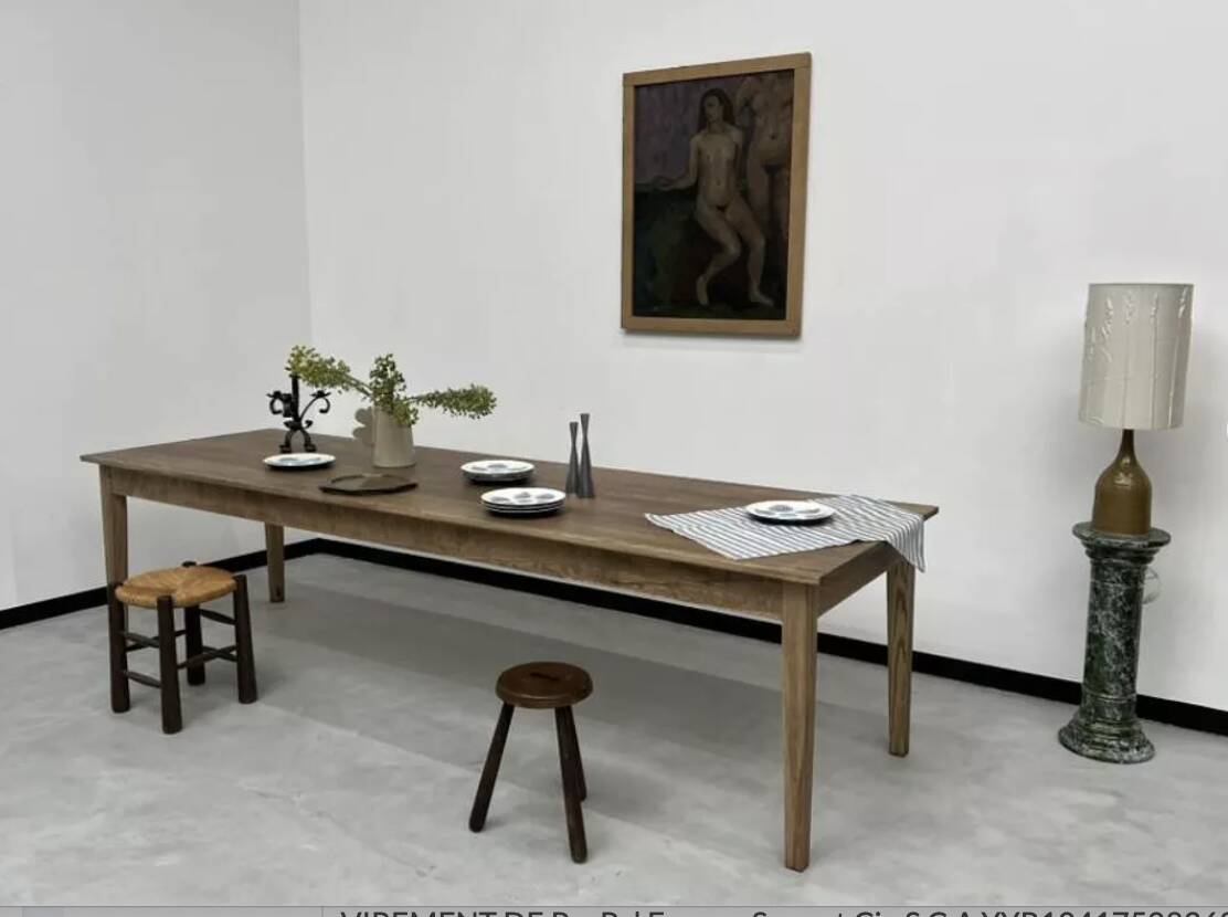 250 X 90 farmhouse table in contemporary edition