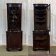 1950s English mahogany corner cabinet