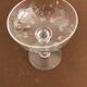Lot of 9 champagne glasses in cut crystal engraved 1930