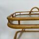 Vintage rattan table side table bamboo rattan 60's
