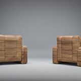 Set of Armchairs in Patchwork Leather by Ernst Lüthy for De Sede