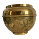 Brass cache pot Villedieu with chestnut decoration
