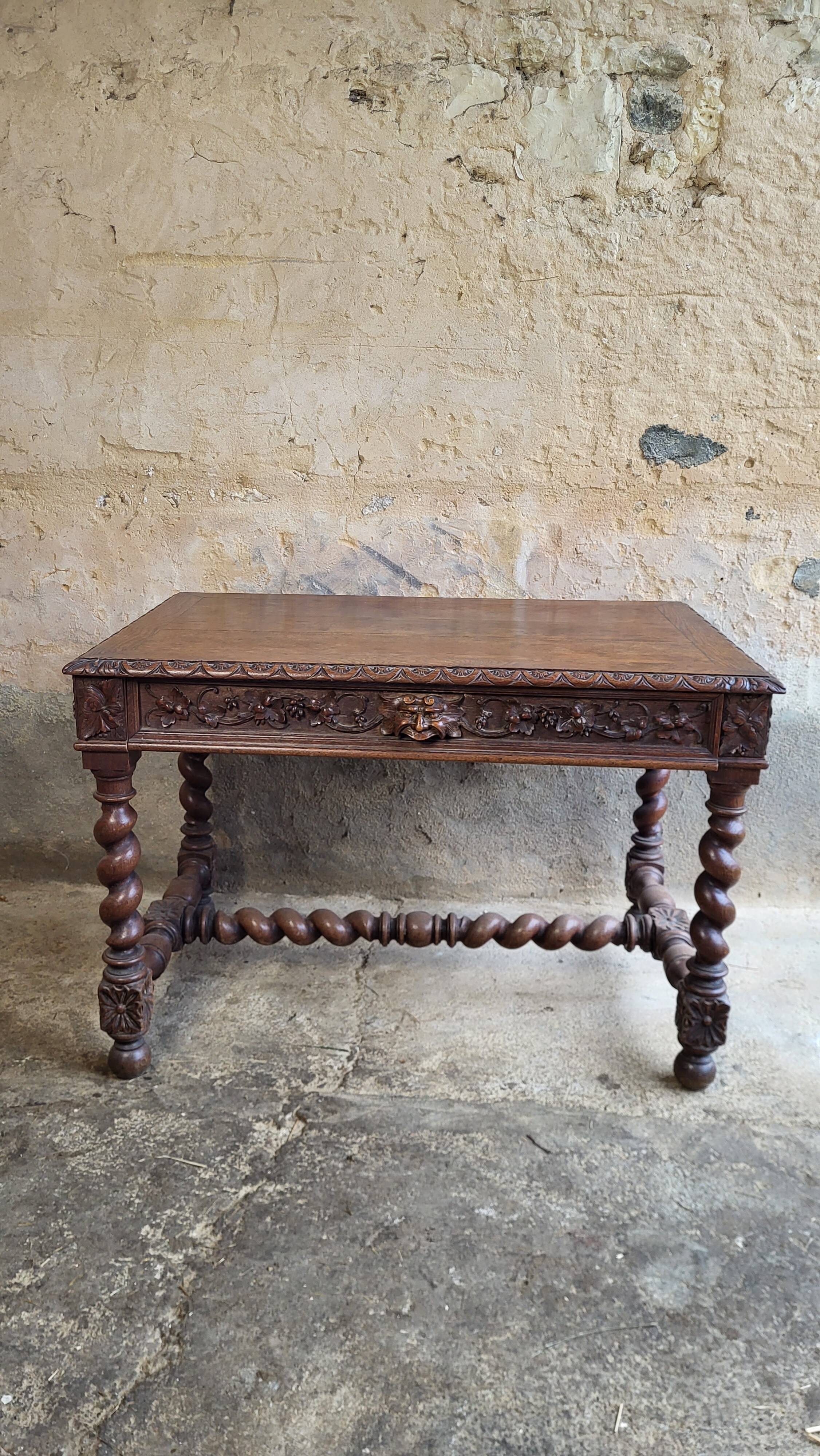 Louis xiii style writing desk table