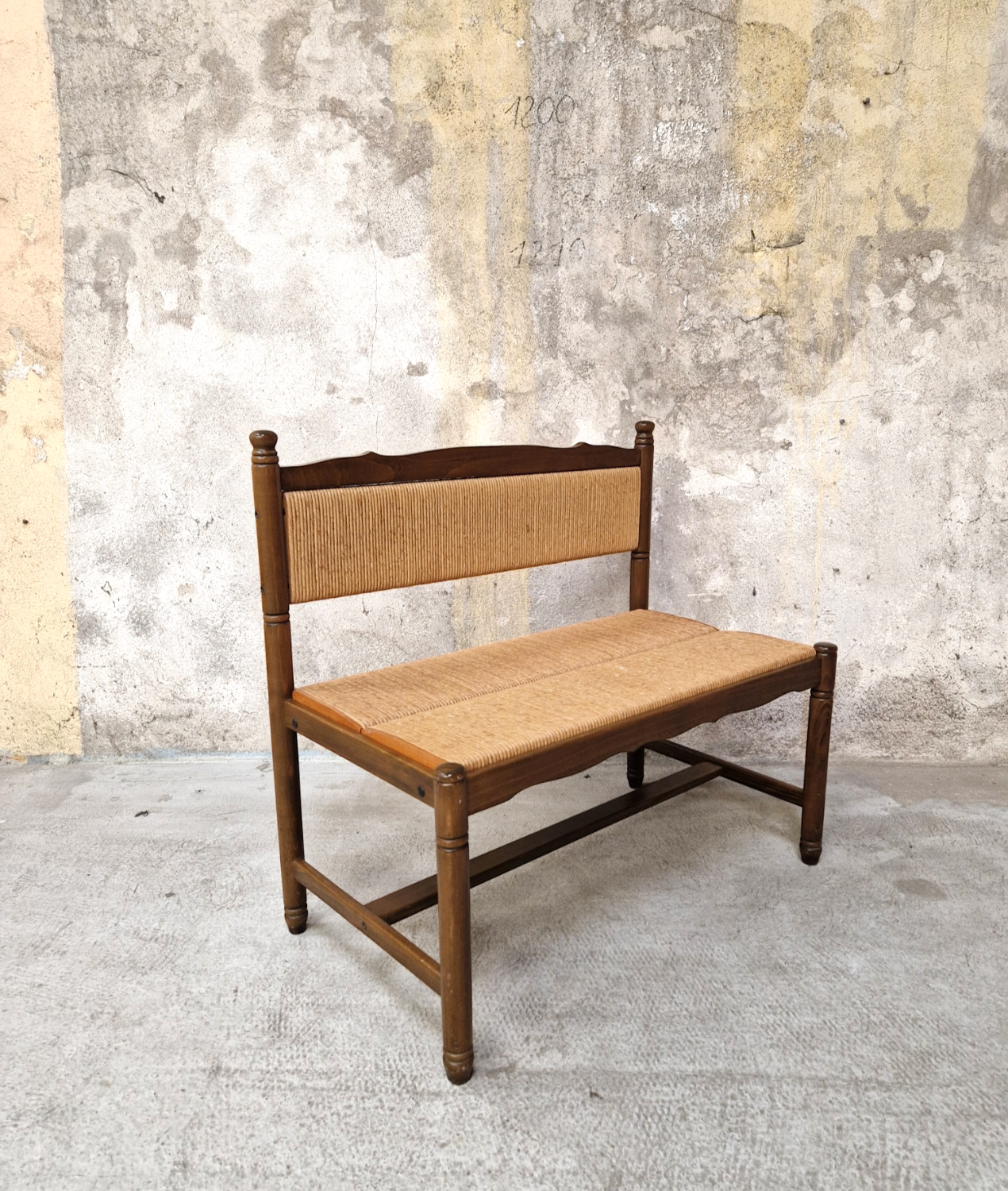 Beech straw bench 1970