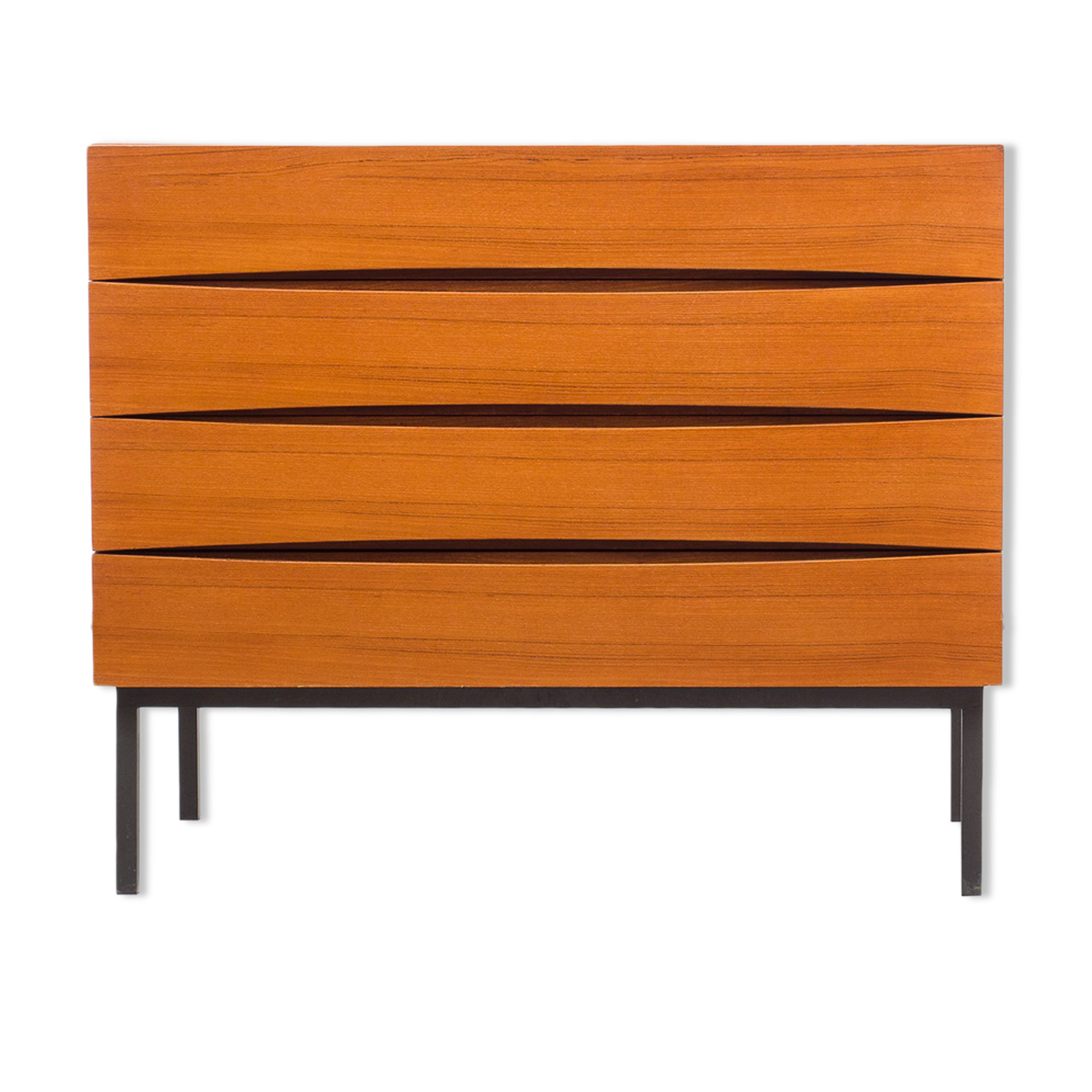 Commode a tiroirs, teck, restauré, vintage