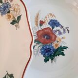 Hollow plates in earthenware Sarreguemines Model "Agreste" Vintage