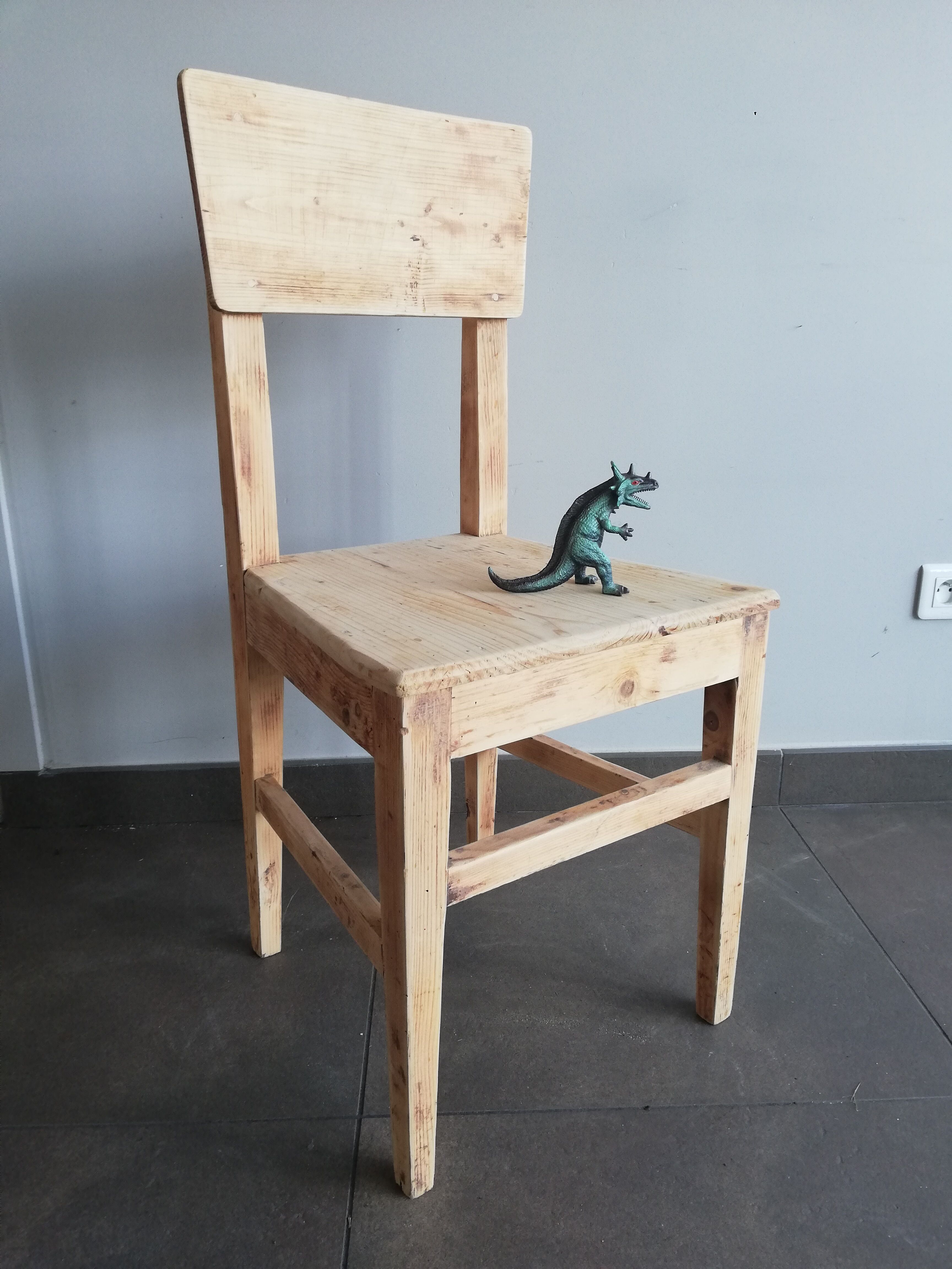 vintage wooden chair, 50s