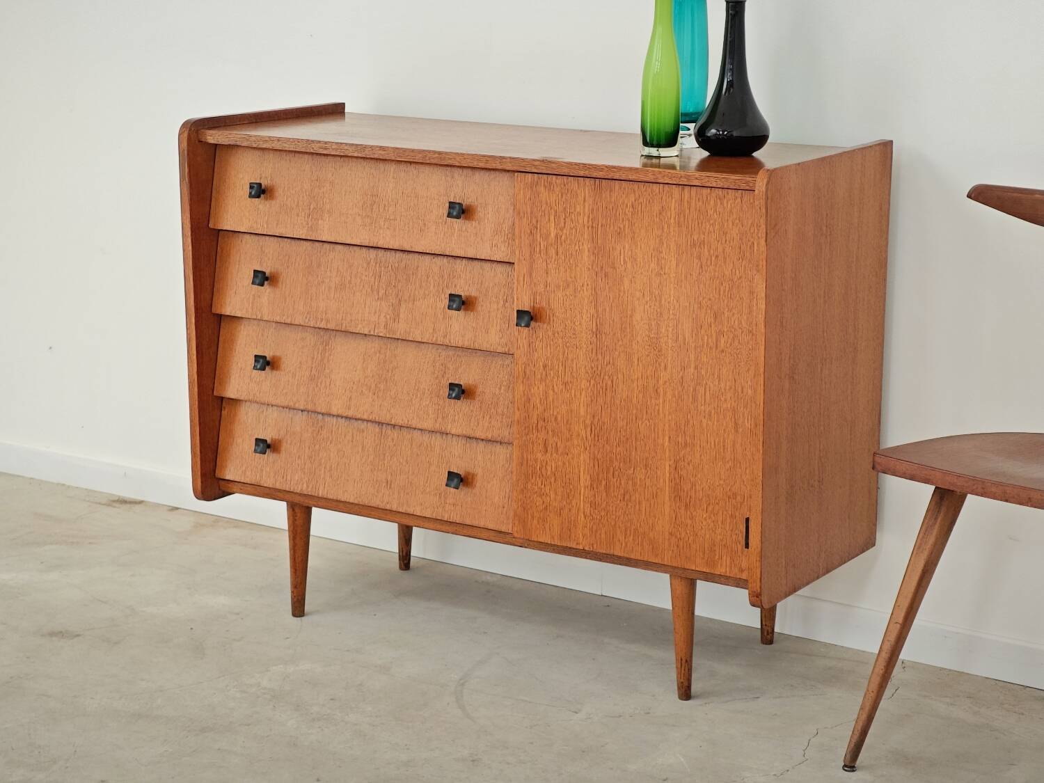 Small sideboard with spindle legs, France 1960