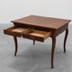 French Provincial Oak Table with Two Drawers, France, 19th Century
