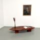 Organic Coffee Table "Slab" in Solid Exotic Wood