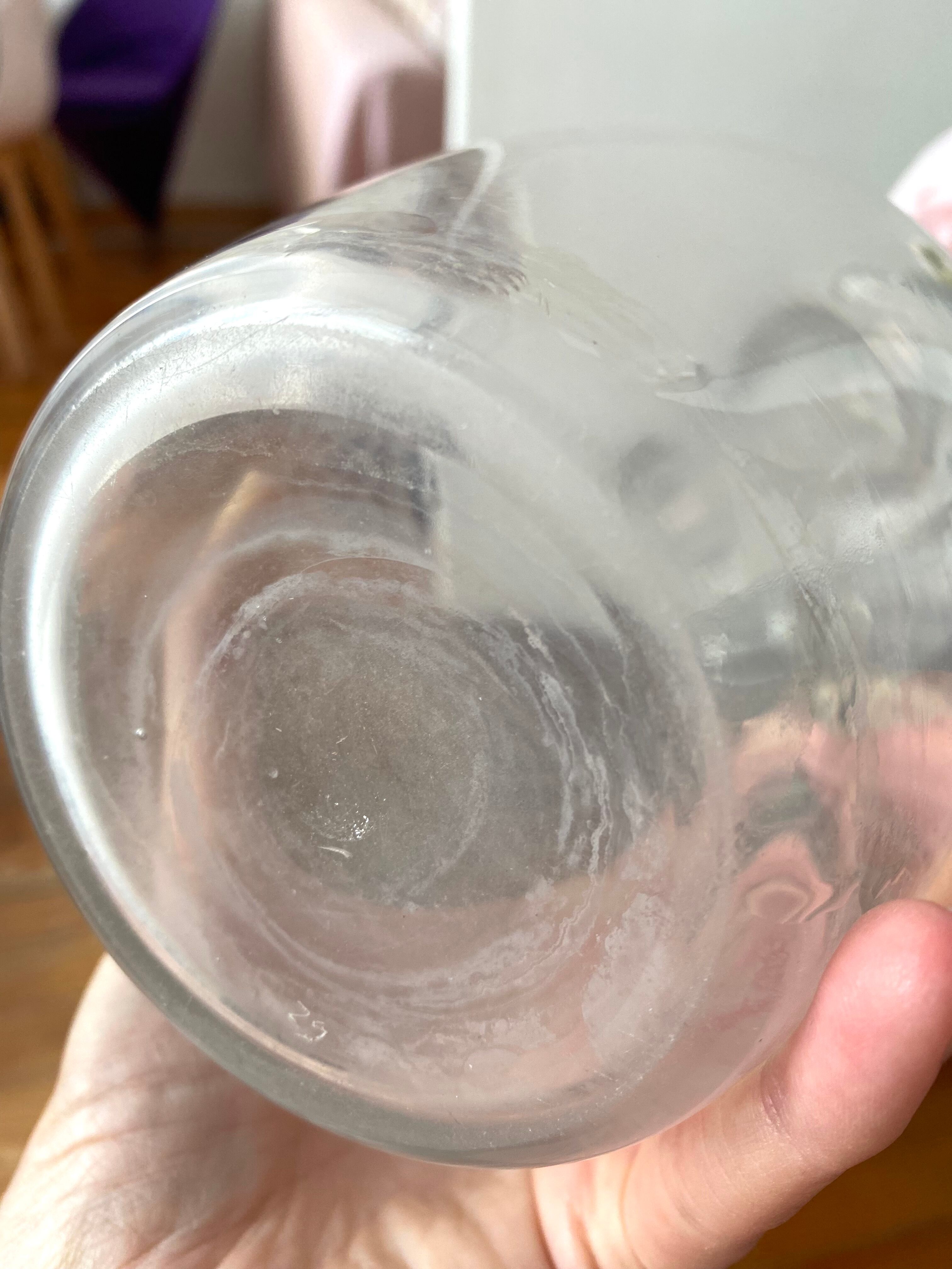 Vintage 60s chiseled glass decanter