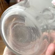 Vintage 60s chiseled glass decanter
