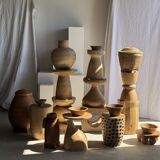 Pawn Natural - Stool, side table, end table in solid mango wood