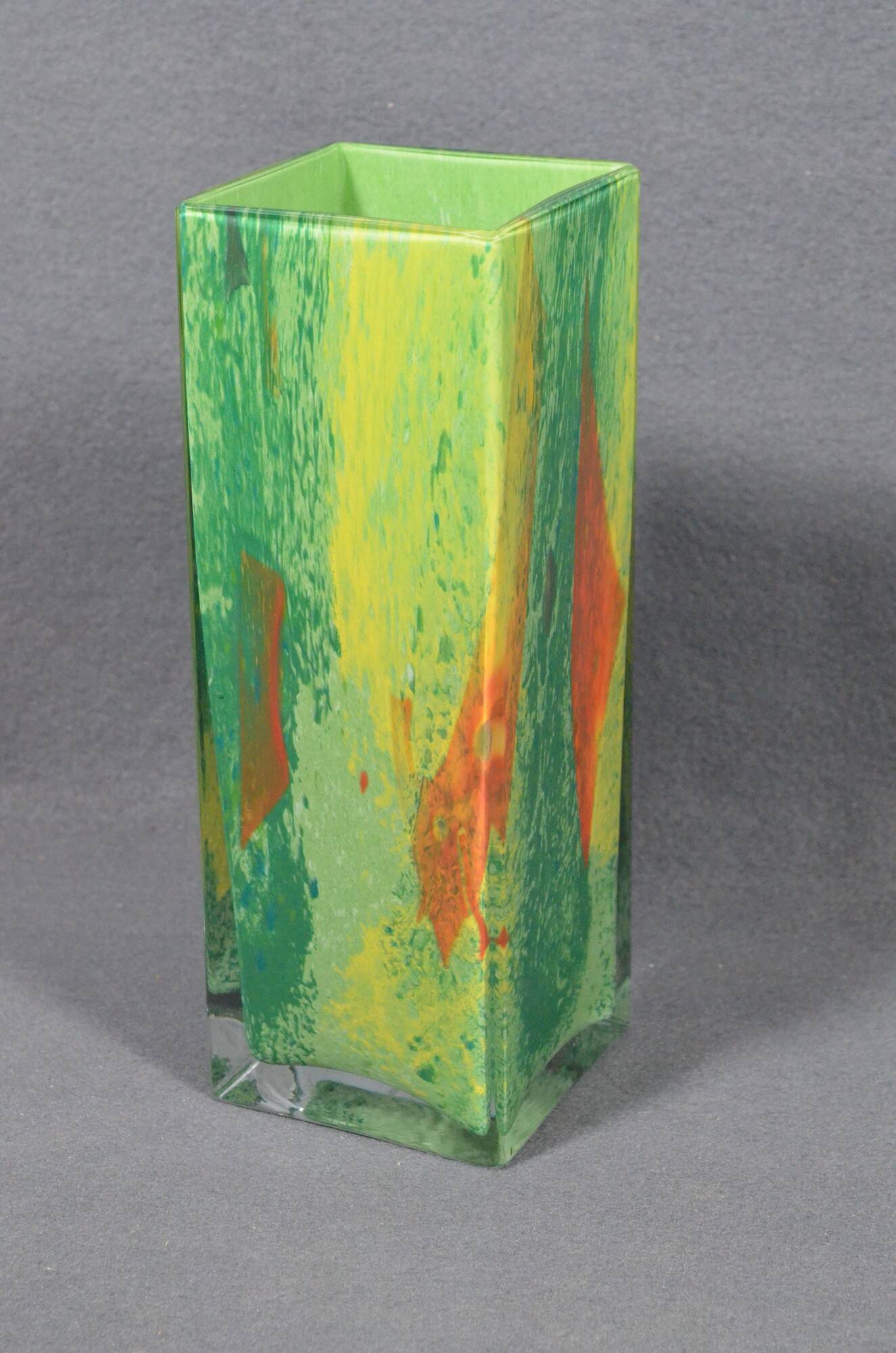 Vase La Rochère en verre soufflé polychrome, années 1970