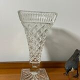 Vintage pressed molded glass vase 1960