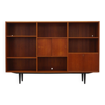 Bibliothèque en teck, design danois, années 1970, production : Danemark