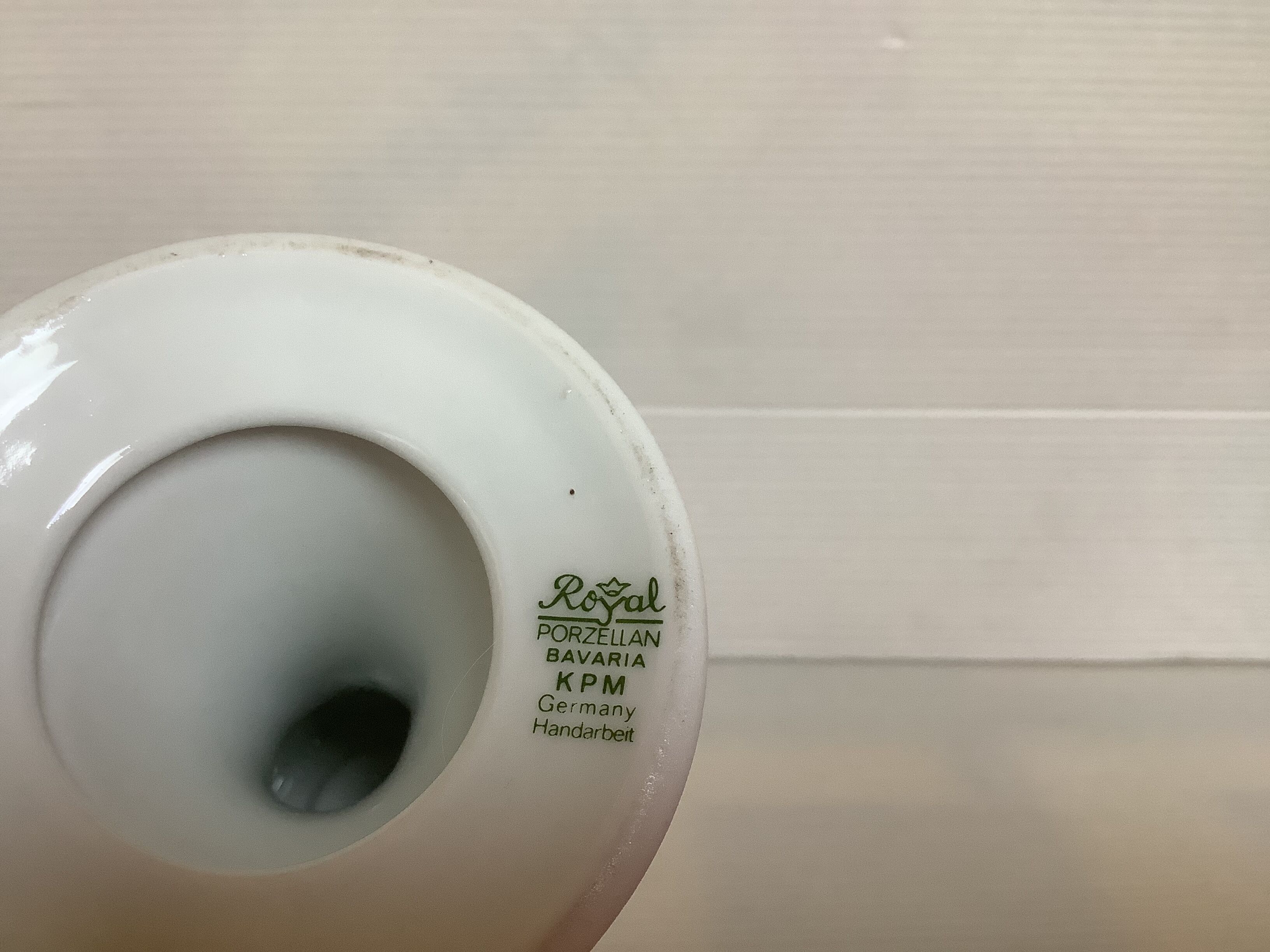 Pair of tulip flower candlesticks KPM Bavaria Germany