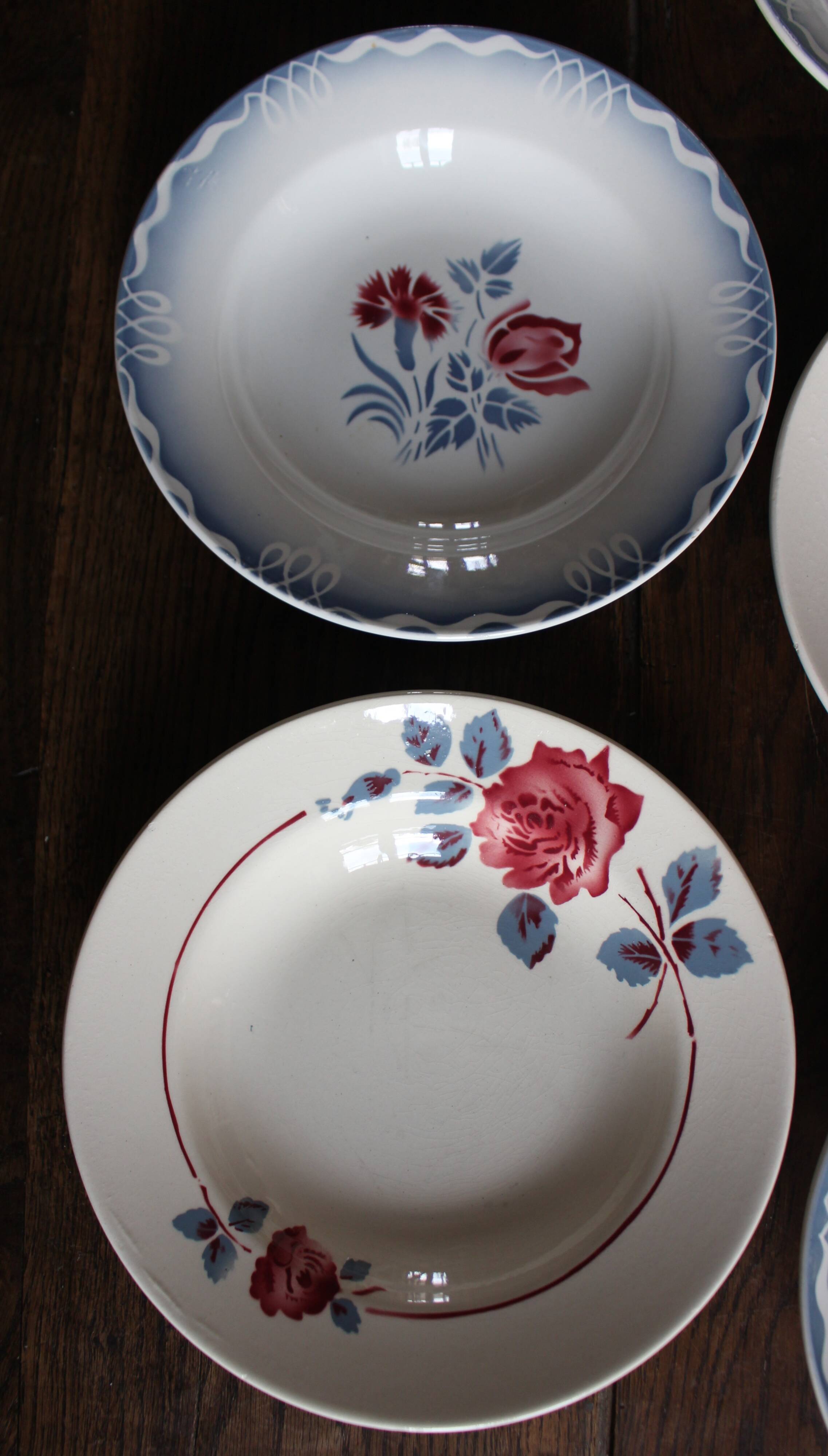 6 Art Deco deep plates Marinette Juliette Digoin Sarreguemines