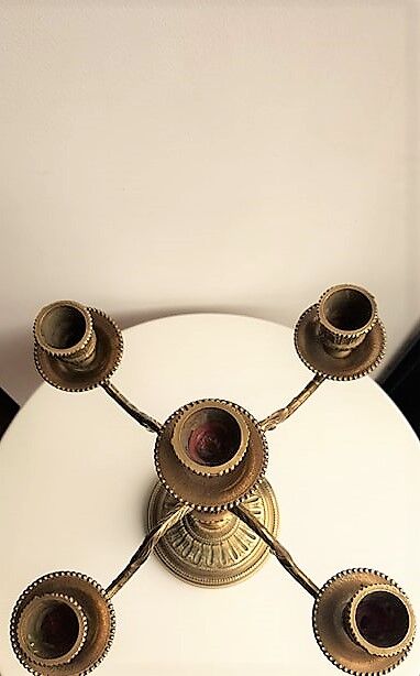 Pair of gilt bronze candlesticks