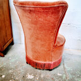 Pink fringed velvet heater