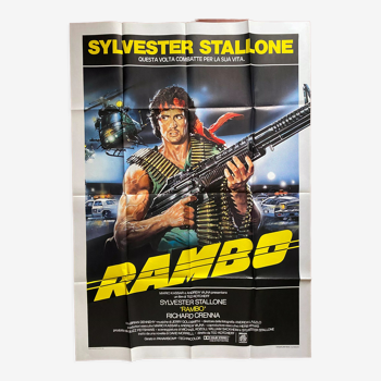 Original movie poster "Rambo" Sylvester Stallone 100x140cm 1982